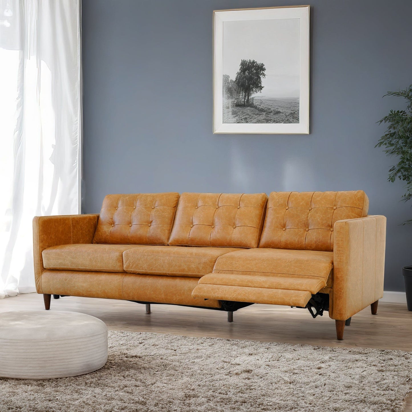 Christopher - Electric Inclining Sofa Left Facing - Tan Ashcroft Furniture