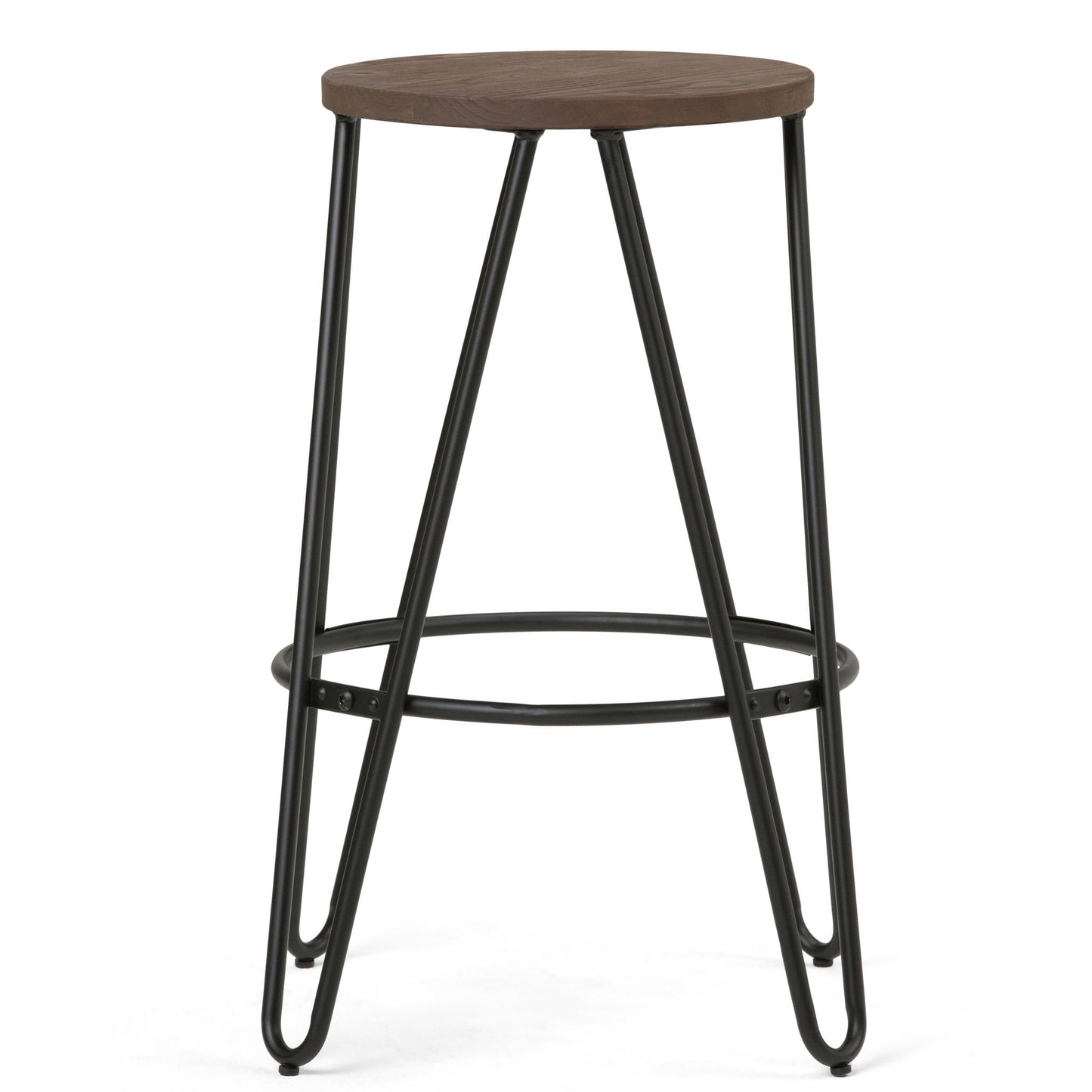 Simeon - Multifunctional Metal Stool With Wood Seat Simpli-Home