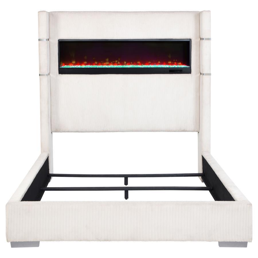 Tisdall - Upholstered Fireplace Bed Coaster Fine Furniture