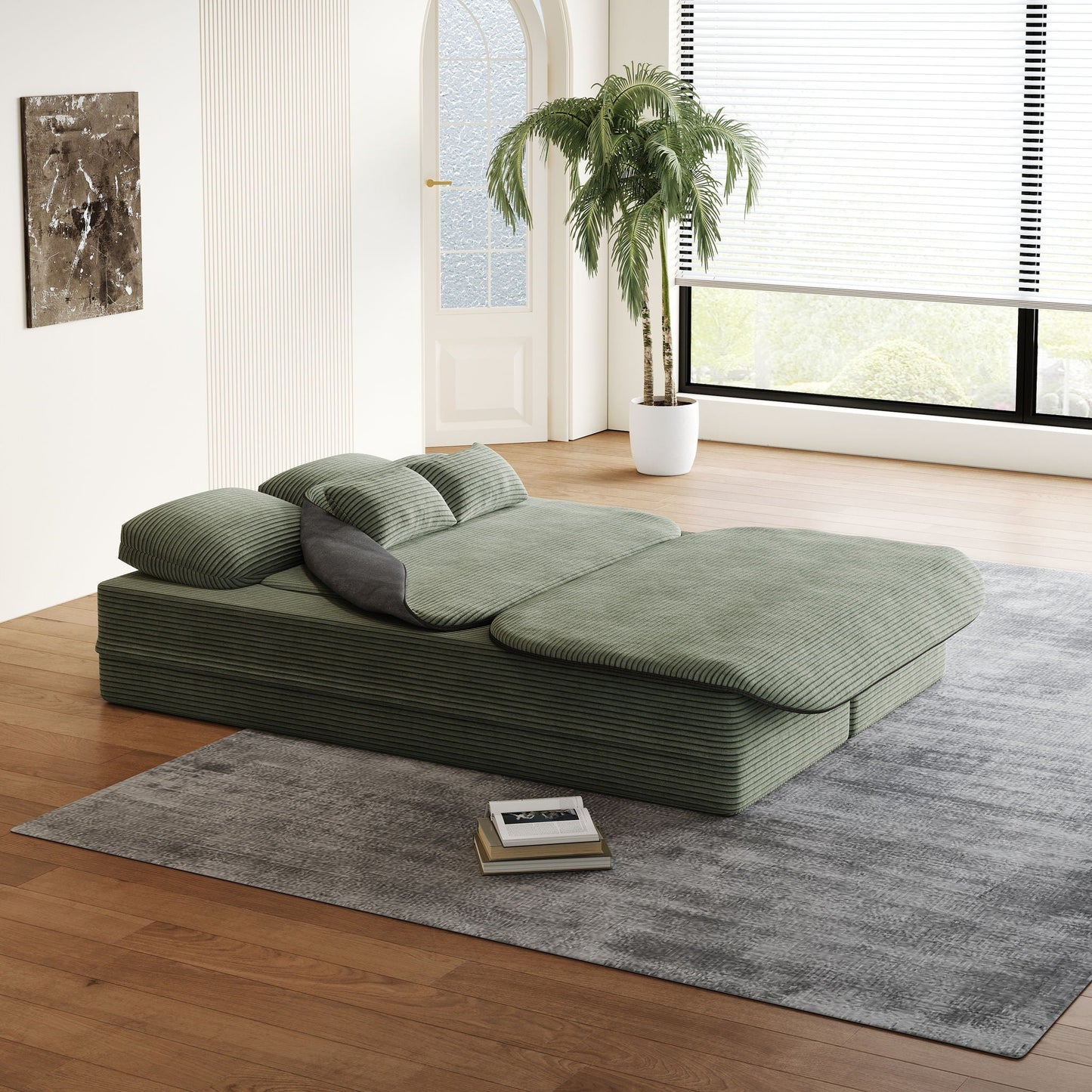 2 In 1 Foldable Sofa Bed With Multi Functional Blanket Home Essentials