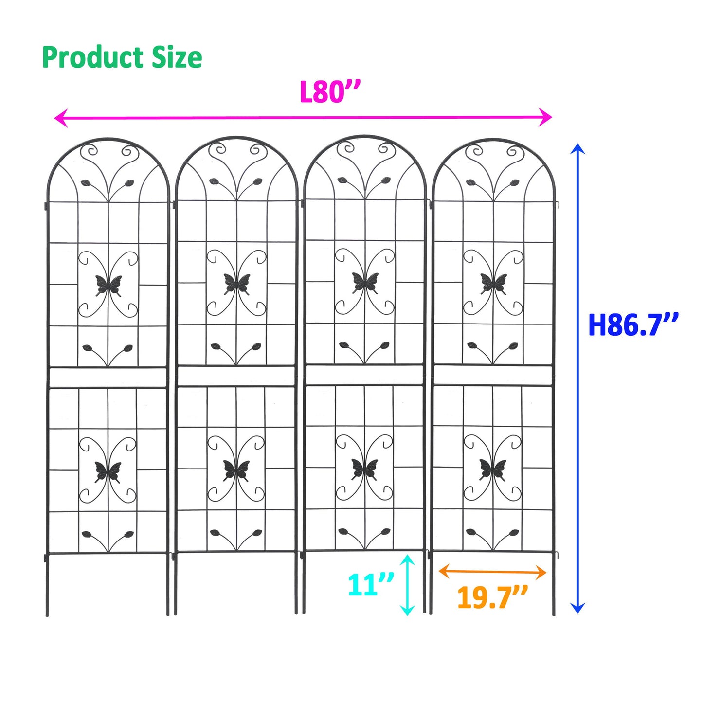 Garden Metal Trellis Rustproof Trellis For Climbing Plants Outdoor Flower Support Daily Nest