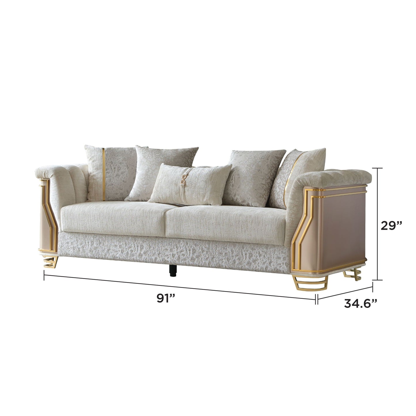 Chateau - Sofa - Cream / Brown Matrix Furniture Group