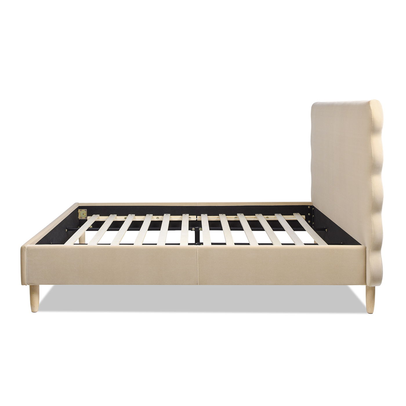 Stockholm - Modern Wavy Headboard Platform Bed Jennifer Taylor Home
