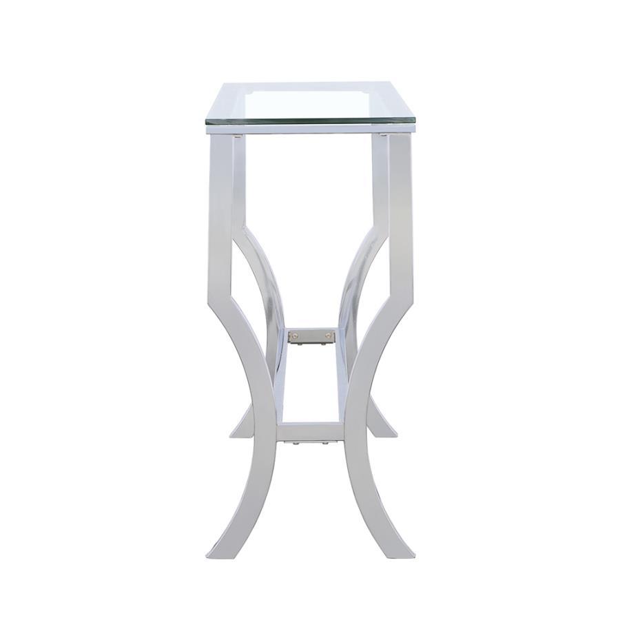 Saide - Rectangular Glass Top Table CoasterEssence