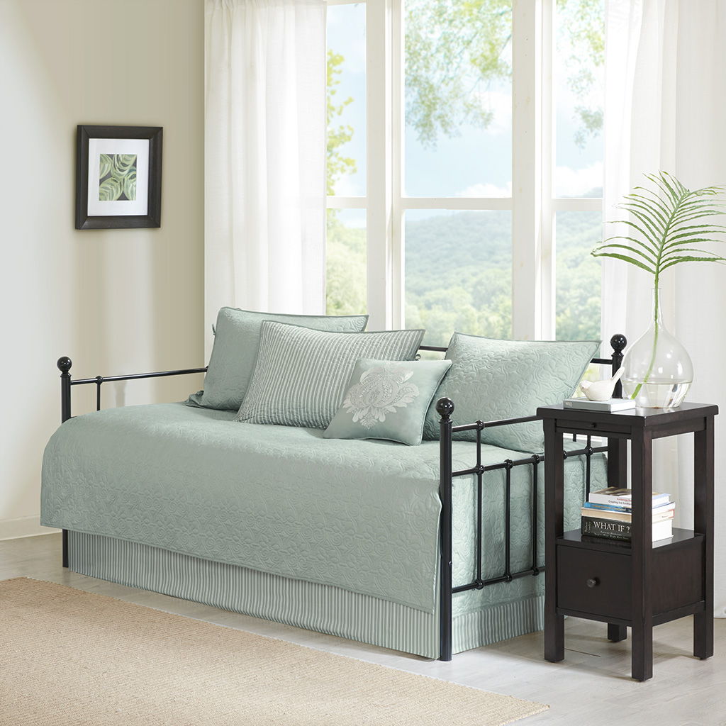 Quebec - Twin Reversible Daybed Cover (Set of 6) - Seafoam Madison Park