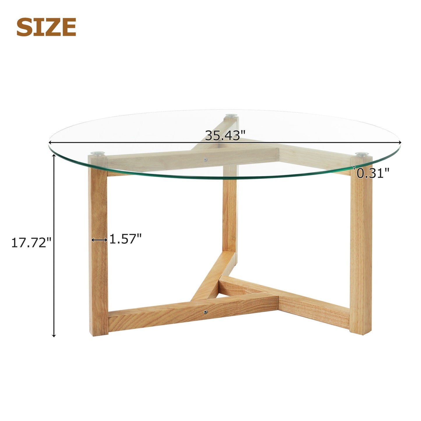 Round Glass Coffee Table Modern Cocktail Table Hearth and Haven