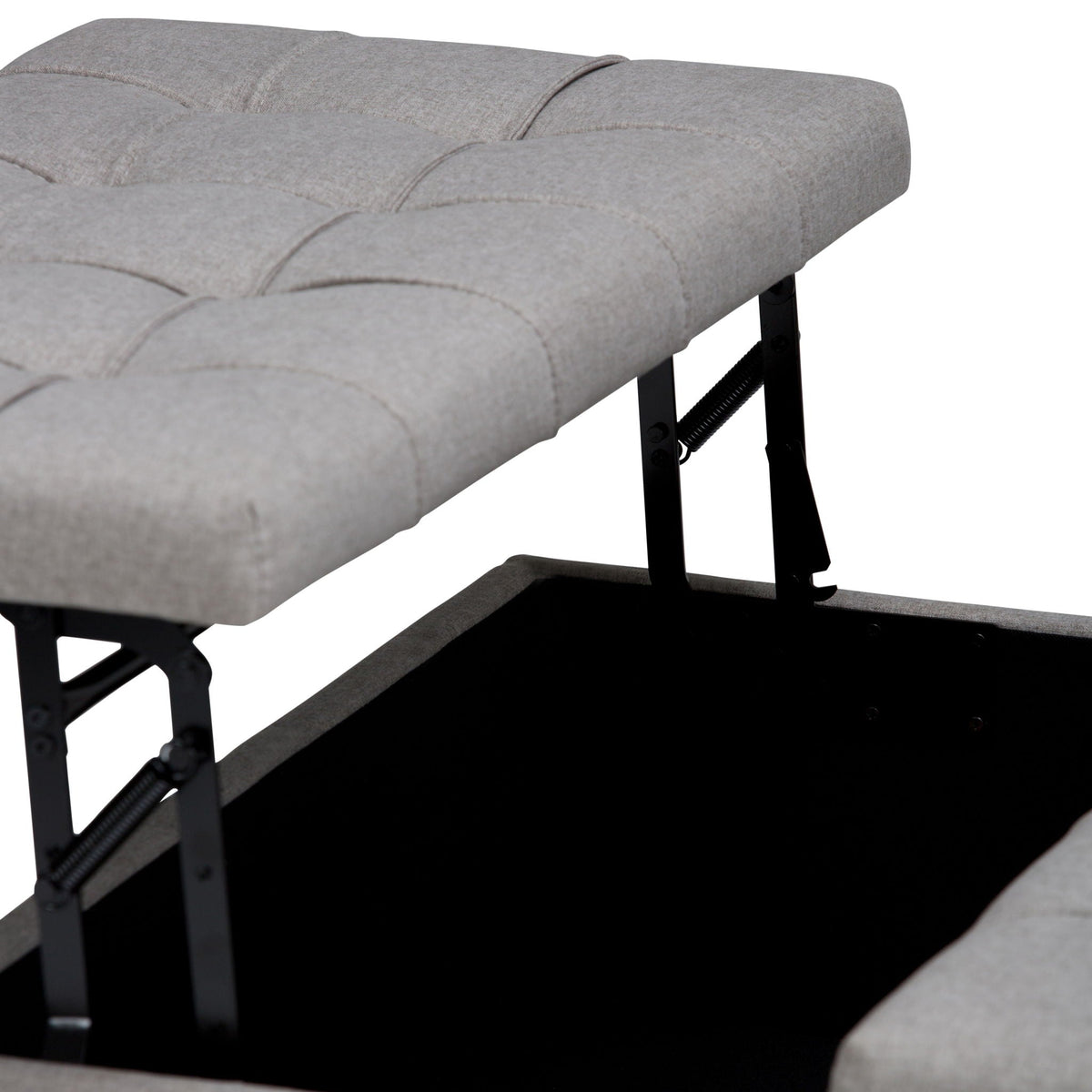 Harrison - Coffee Table Storage Ottoman - Gray Simpli-Home