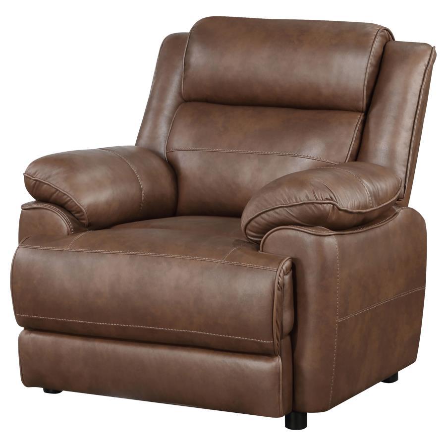 Ellington - Upholstered Padded Arm Accent Chair - Dark Brown Coaster Fine Furniture