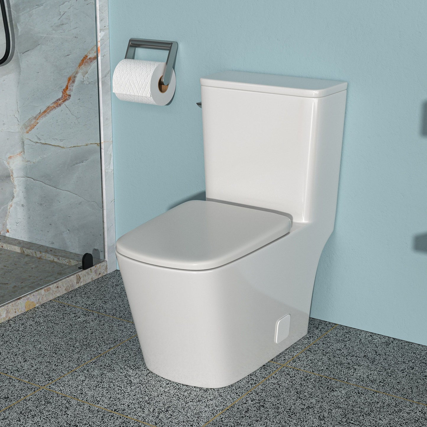 1 Piece Toilet With Single Flush And Soft Closing Seat - White Daily Nest