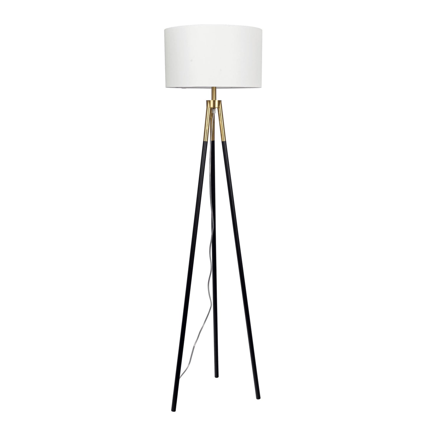 Sway - Floor Lamp With On / Off Switch Triple Legs Shade - Black / Gold / White Ashcroft Furniture