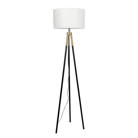 Sway - Floor Lamp With On / Off Switch Triple Legs Shade - Black / Gold / White Ashcroft Furniture