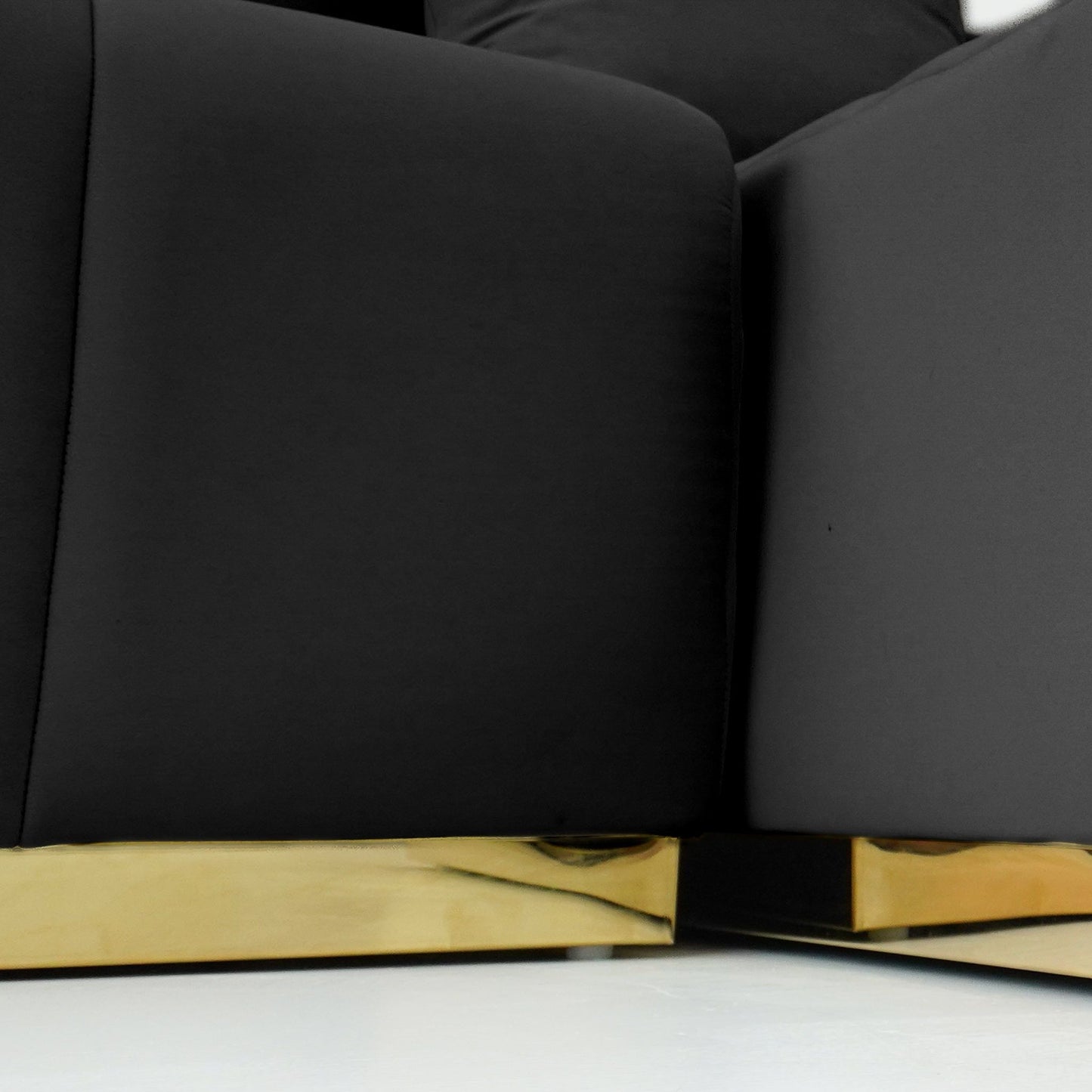 Nolan - U-Shape Corner Sofa - Black Ashcroft Furniture