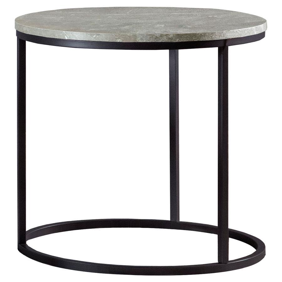 Lainey - Round Faux Marble Side End Table CoasterEveryday