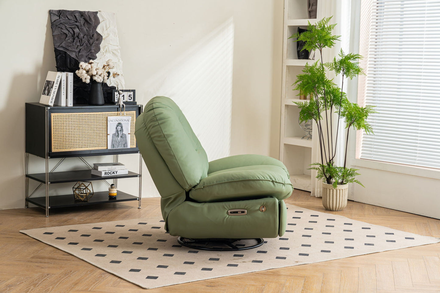Power Recliner Swivel Glider USB Charger With Bluetooth Music Player, Sleep, Working, Game And Leisure Home Essentials