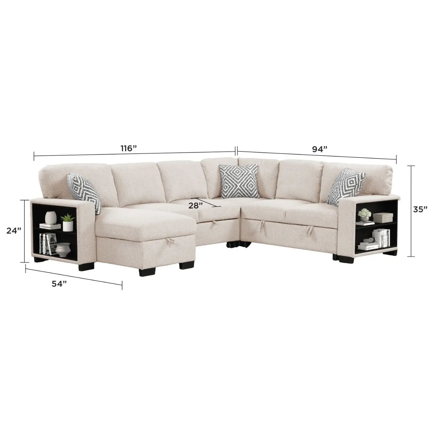 Cairo - Sectional With Pullout Sleeper Matrix Furniture Group