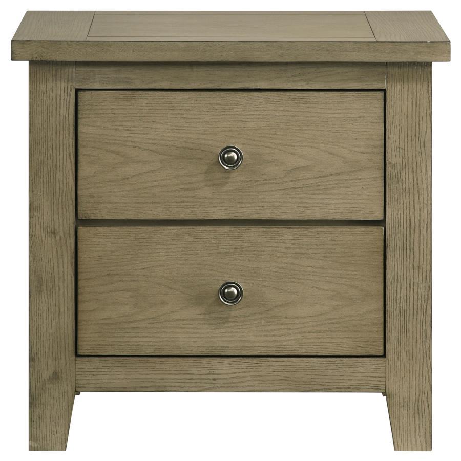 Hazlewood - 2-Drawer Nightstand Bedside Table - Vineyard Oak Coaster Fine Furniture