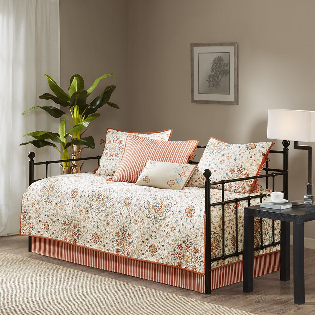 Tissa - Twin Reversible Daybed Cover (Set of 6) - Ivory Madison Park