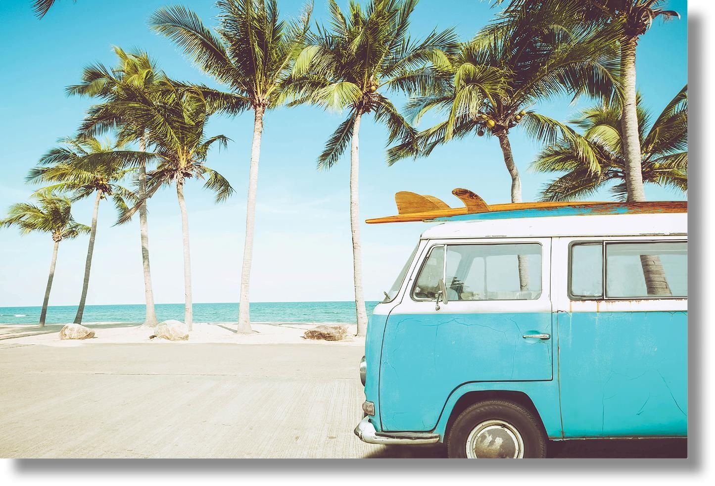 Surfside Palm Ride - 40" x 60" Framed Wall Art Classy Art