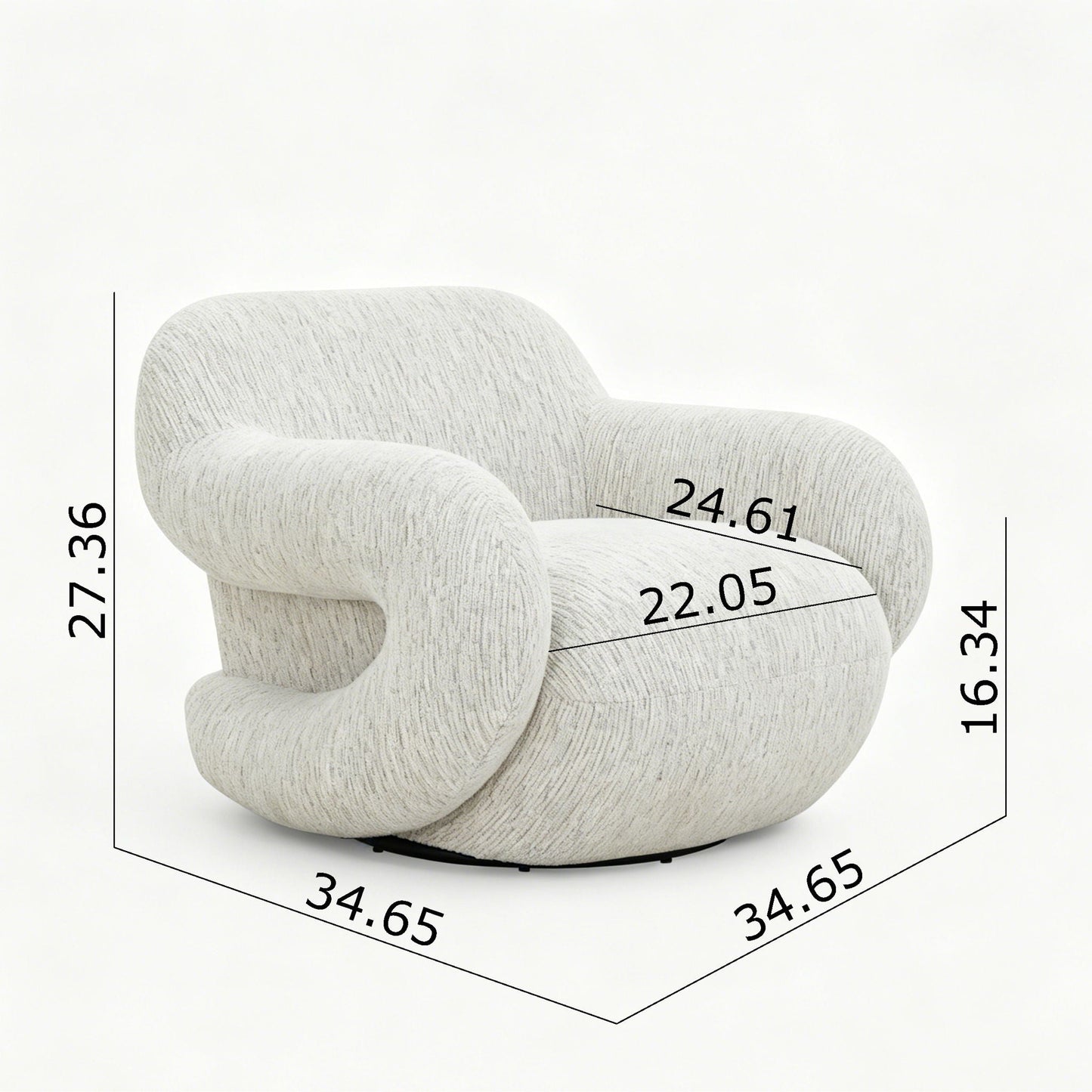 Swivel Chair - Light Gray Home Essentials