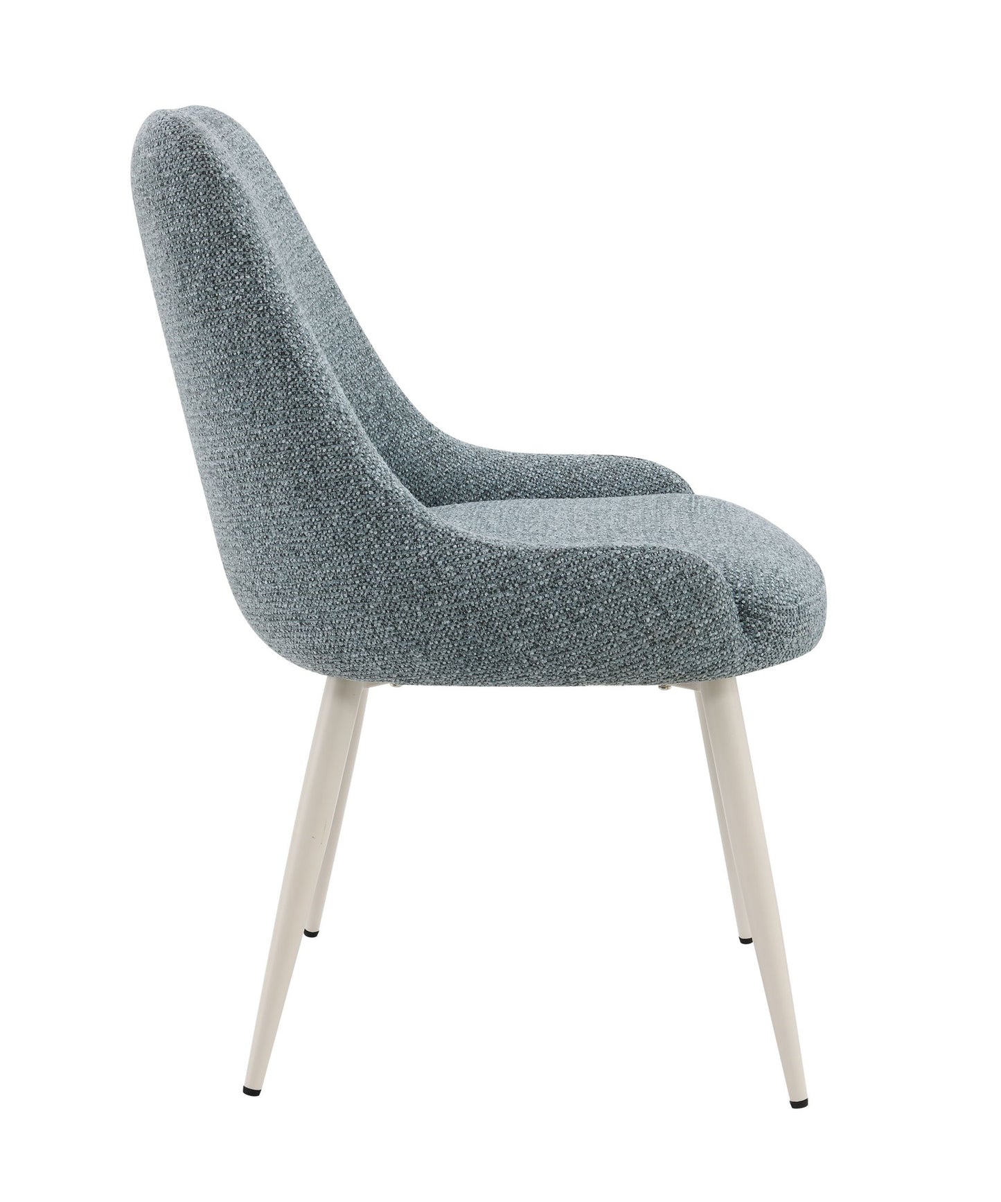 Laela - Boucle Bone Table Side Chair - Light Blue Acme