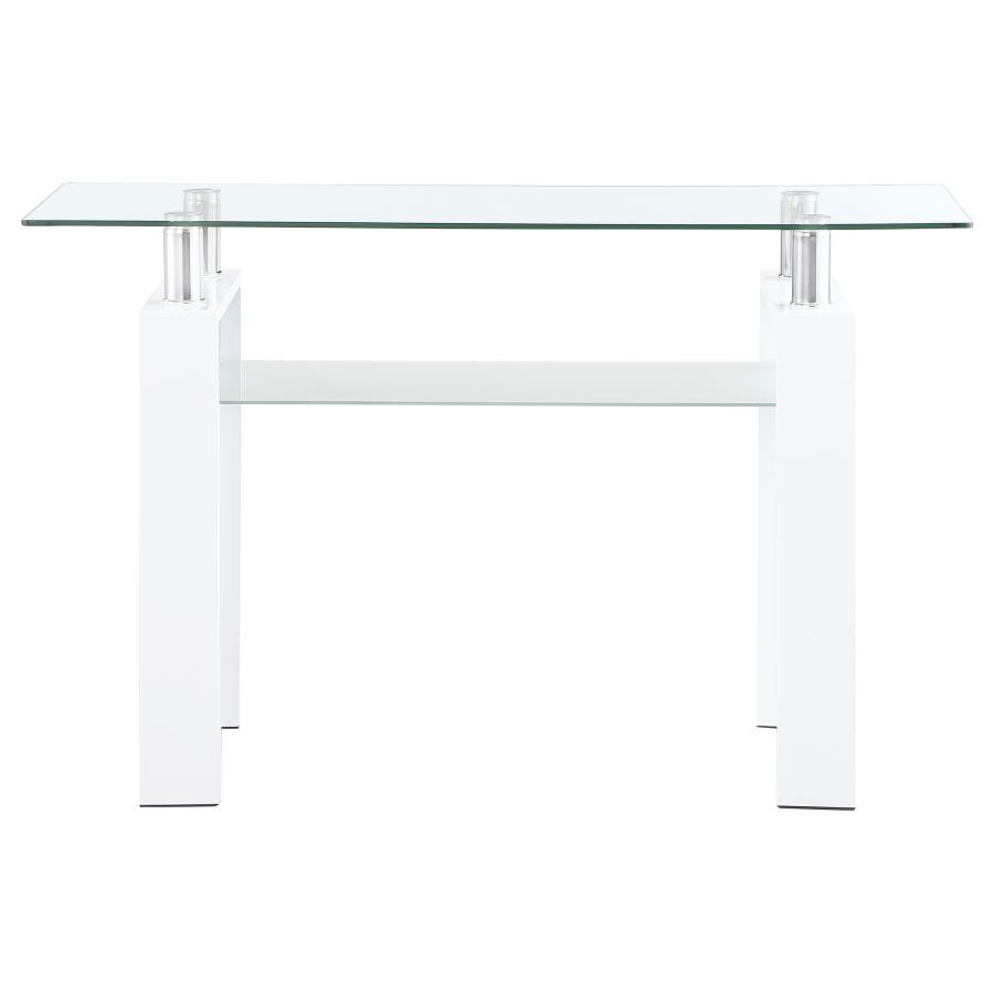 Dyer - 1-Shelf Rectangular Glass Top Table CoasterEveryday