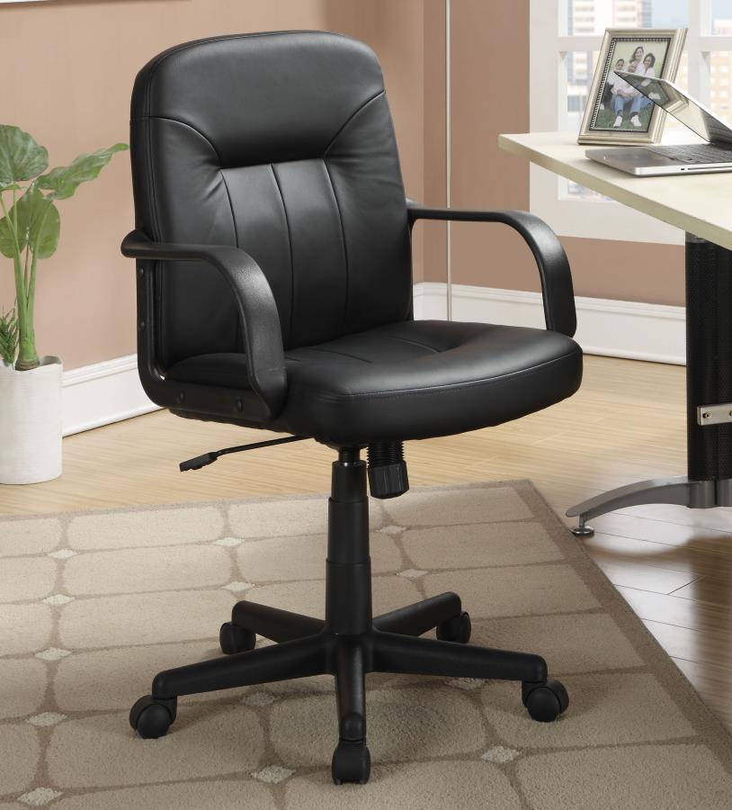 Minato - Upholstered Adjustable Home Office Desk Chair - Black CoasterEveryday