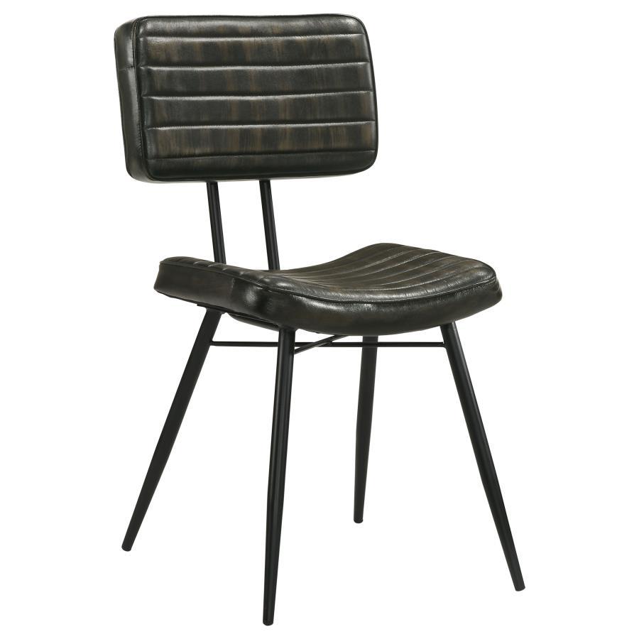 Misty - Leather Upholstered Dining Chair (Set of 2) - Espresso CoasterEssence
