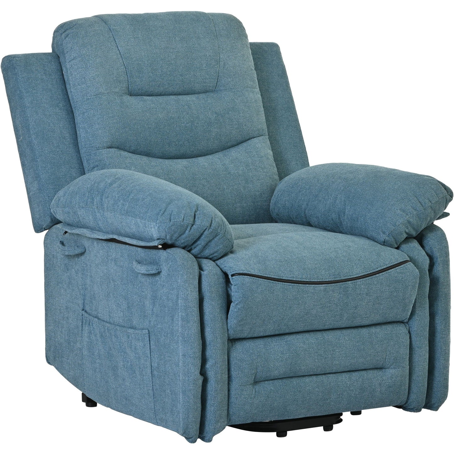 Massage Recliner Power Lift Chair For Elderly With Adjustable Massage And Heating Function, Recliner Chair With Infinite Position And Side Pocket For Living Room Hearth and Haven