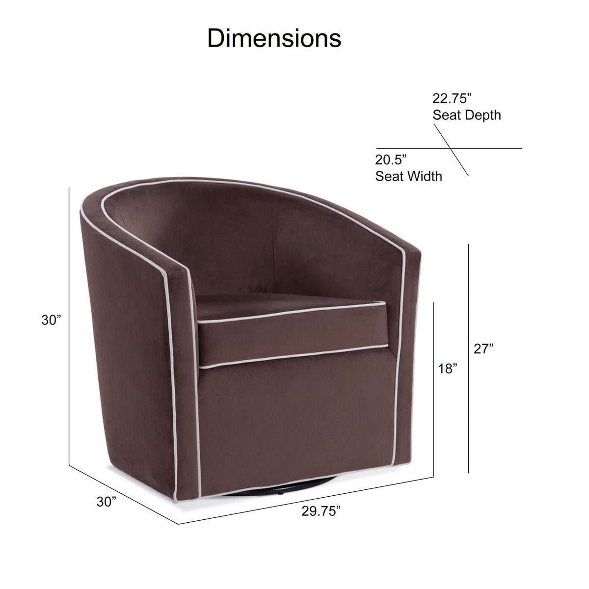 Kendall - Swivel Chair With Barrel Back Design Ridgecrest Home