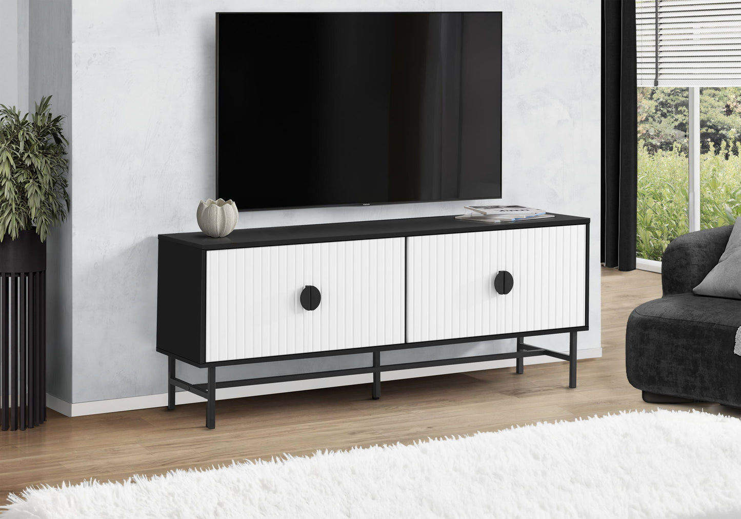 TV Stand, Console, Media Entertainment Center, Storage Cabinet, And Contemporary & Modern 8th Street