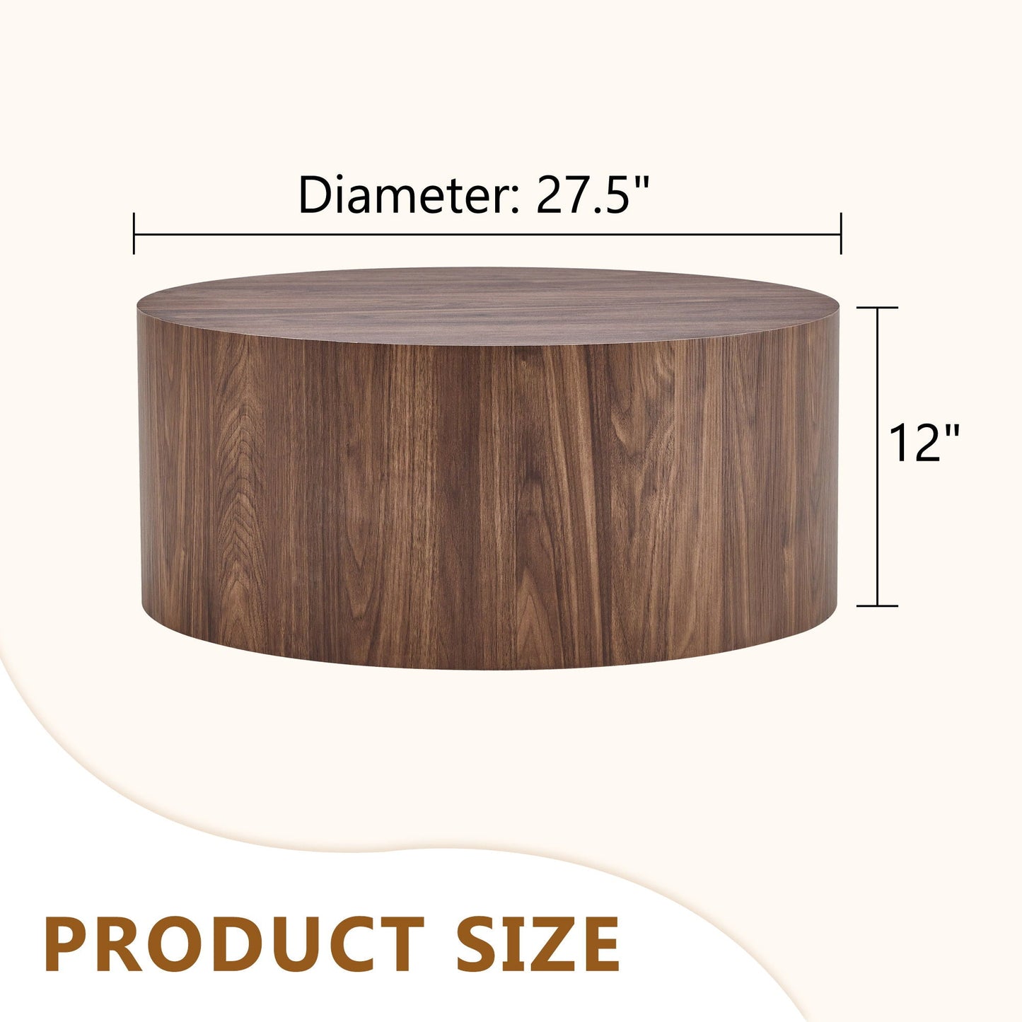 Cylindrical Coffee Table With Material For Living Room Home Essentials