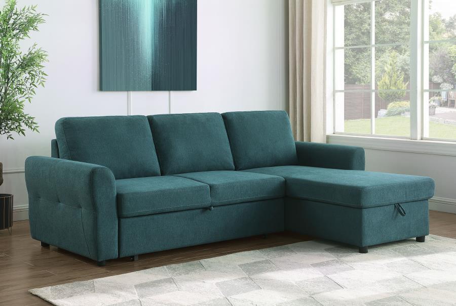 Samantha - Upholstered Storage Sleeper Sectional Sofa Coaster Fine Furniture