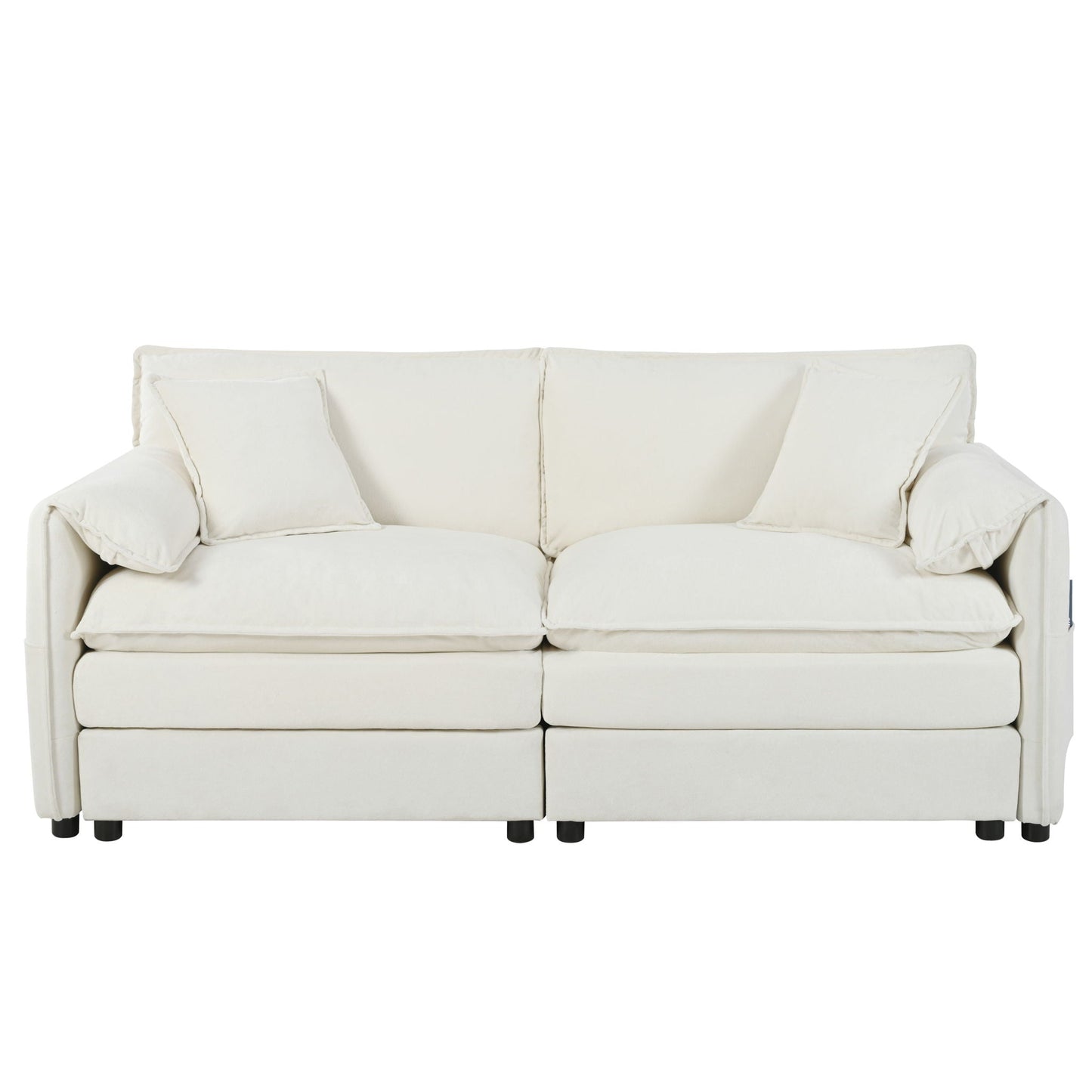 Modern Oversized Chenille Loveseat Sofa With Deep Seat And Diy Combination Home Essentials