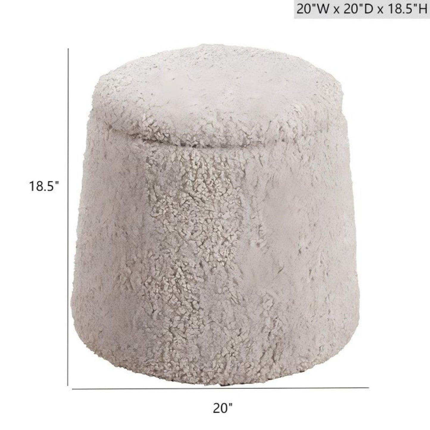 Elegant Round Storage Ottoman Upholstered JLA