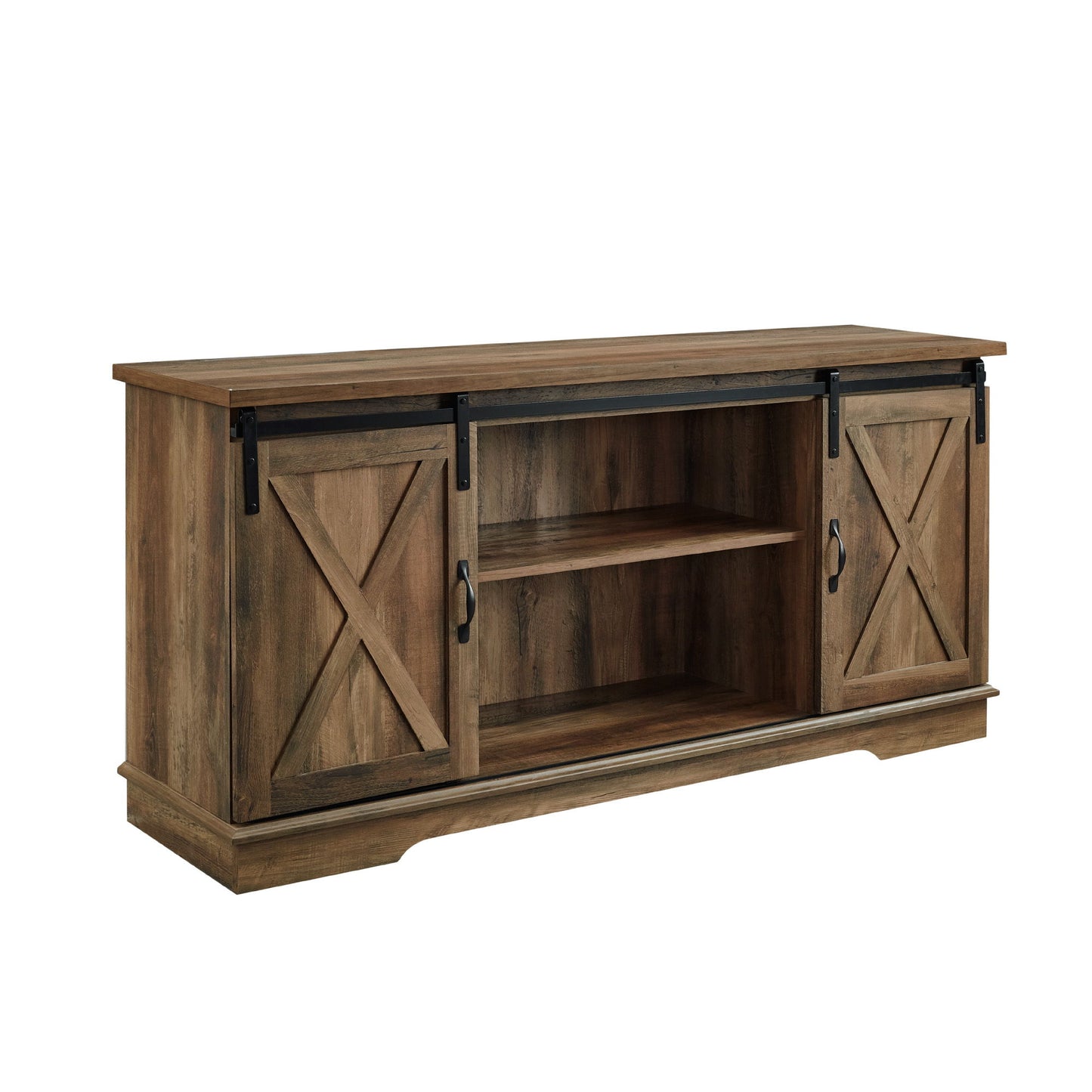 Farmhouse Sliding X Barn Door TV Stand Walker Edison