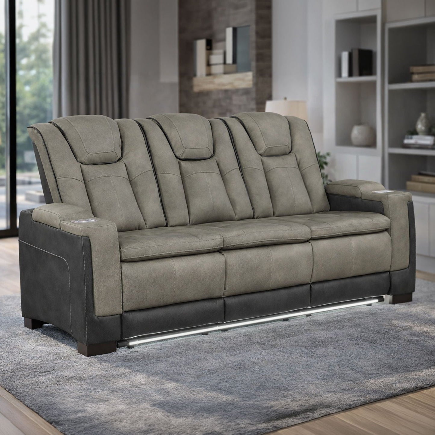 Bruno - Power Reclining Sofa With LED Lighting Matrix Furniture Group
