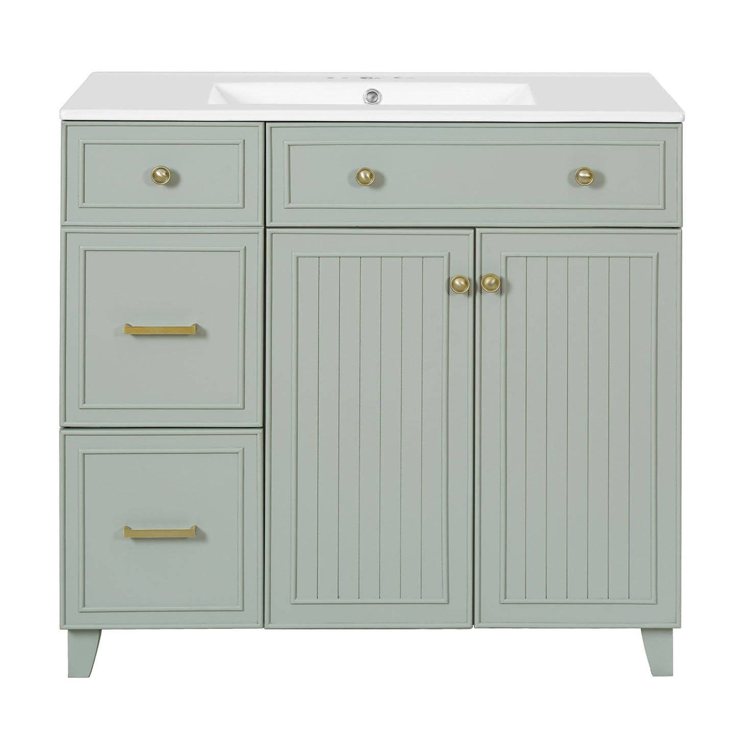 Bathroom Vanity With Sink, Soft Close Doors, Adjustable Shelves Hearth and Haven