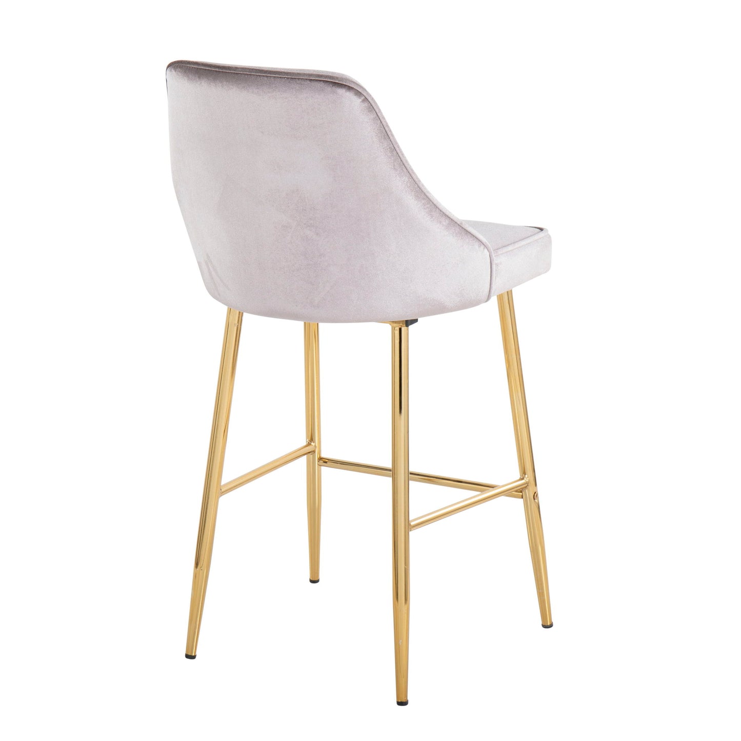 Marcel - Contemporary / Glam Counter Stool (Set of 2) - Gold / Silver Lumi Source