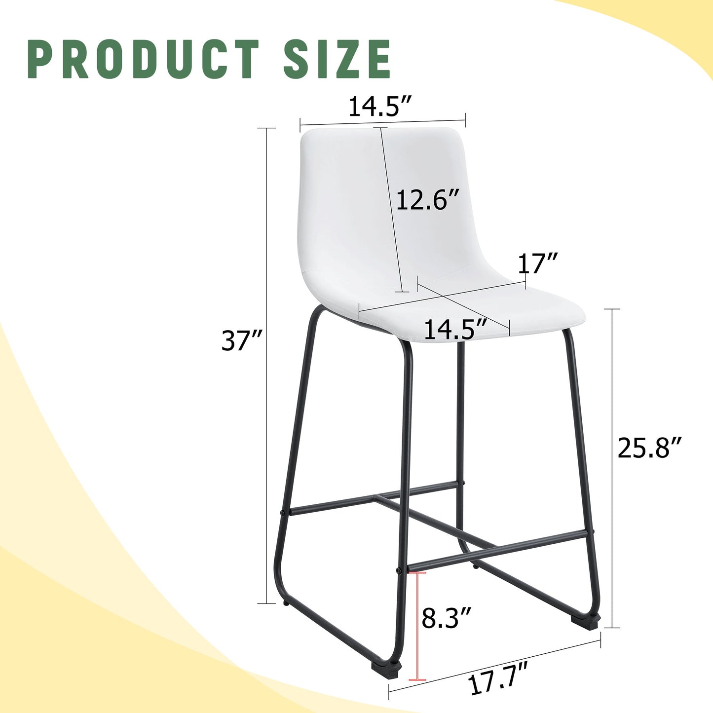 Retro Bar Chairs, Comfortable Stools (Set of 2) Home Essentials