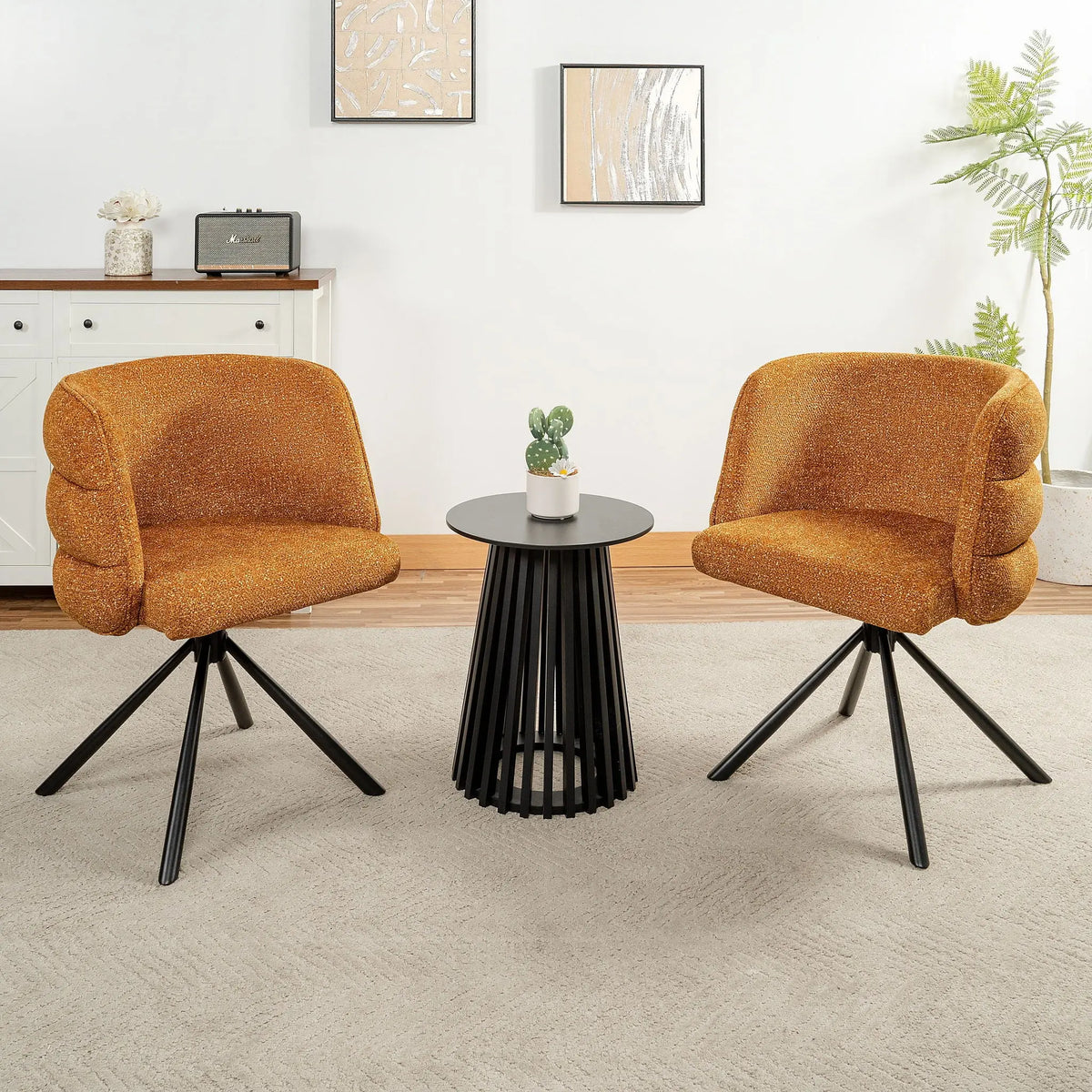 270 Degree Swivel Upholstered Desk Chairs (Set of 2) Home Essentials