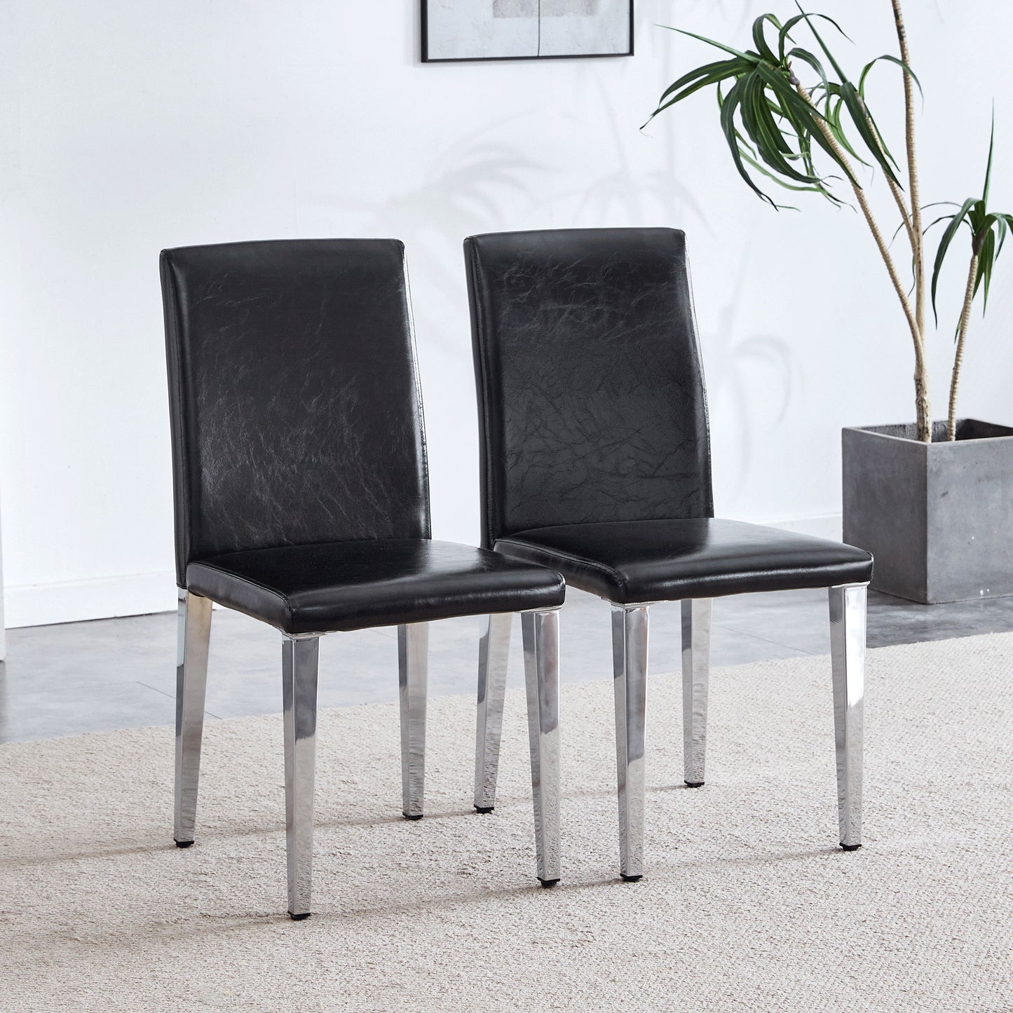 Elegant Upholstered Chairs & Metal Legs Home Essentials