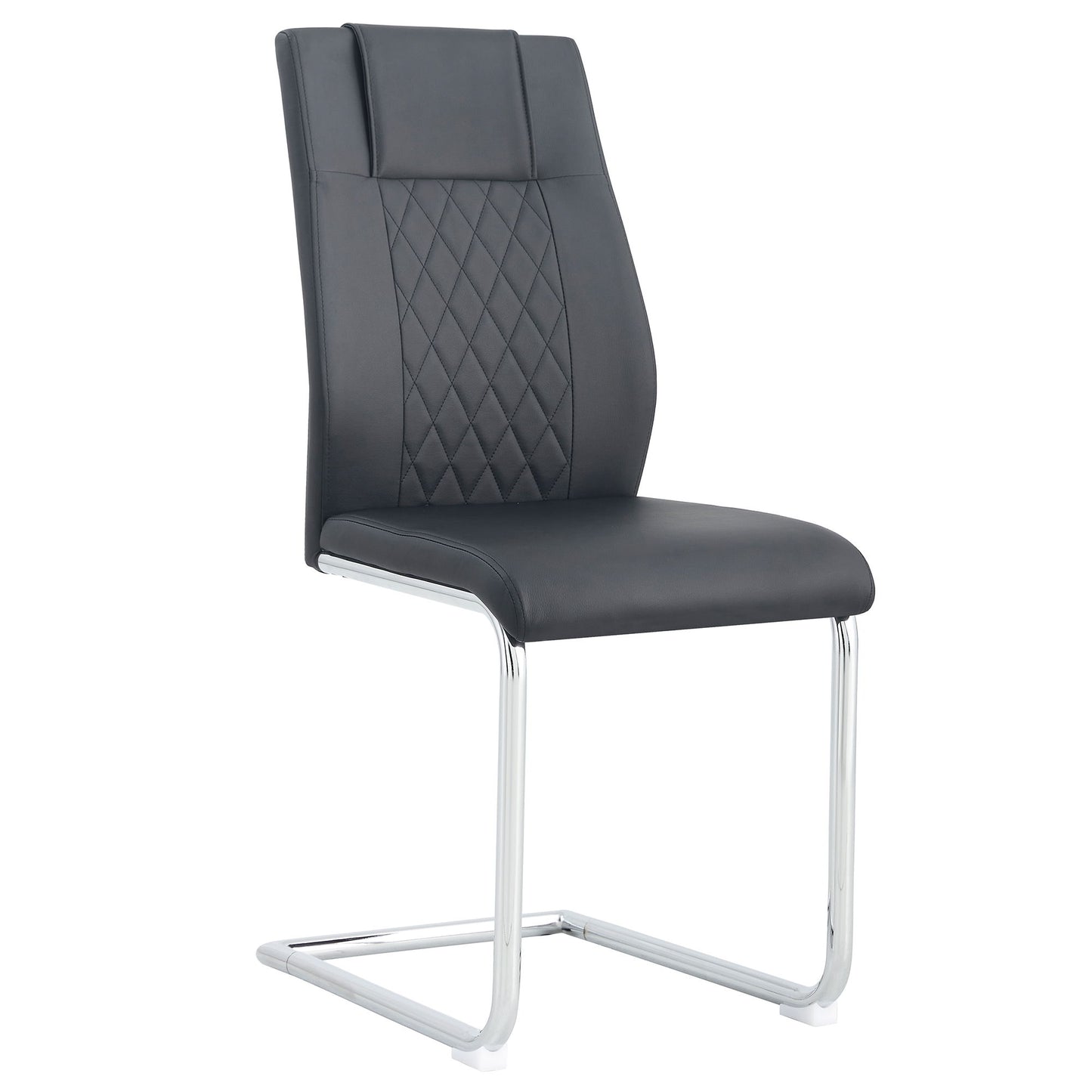 Modern Dining Chairs With Padded Seat, Metal Legs Home Essentials