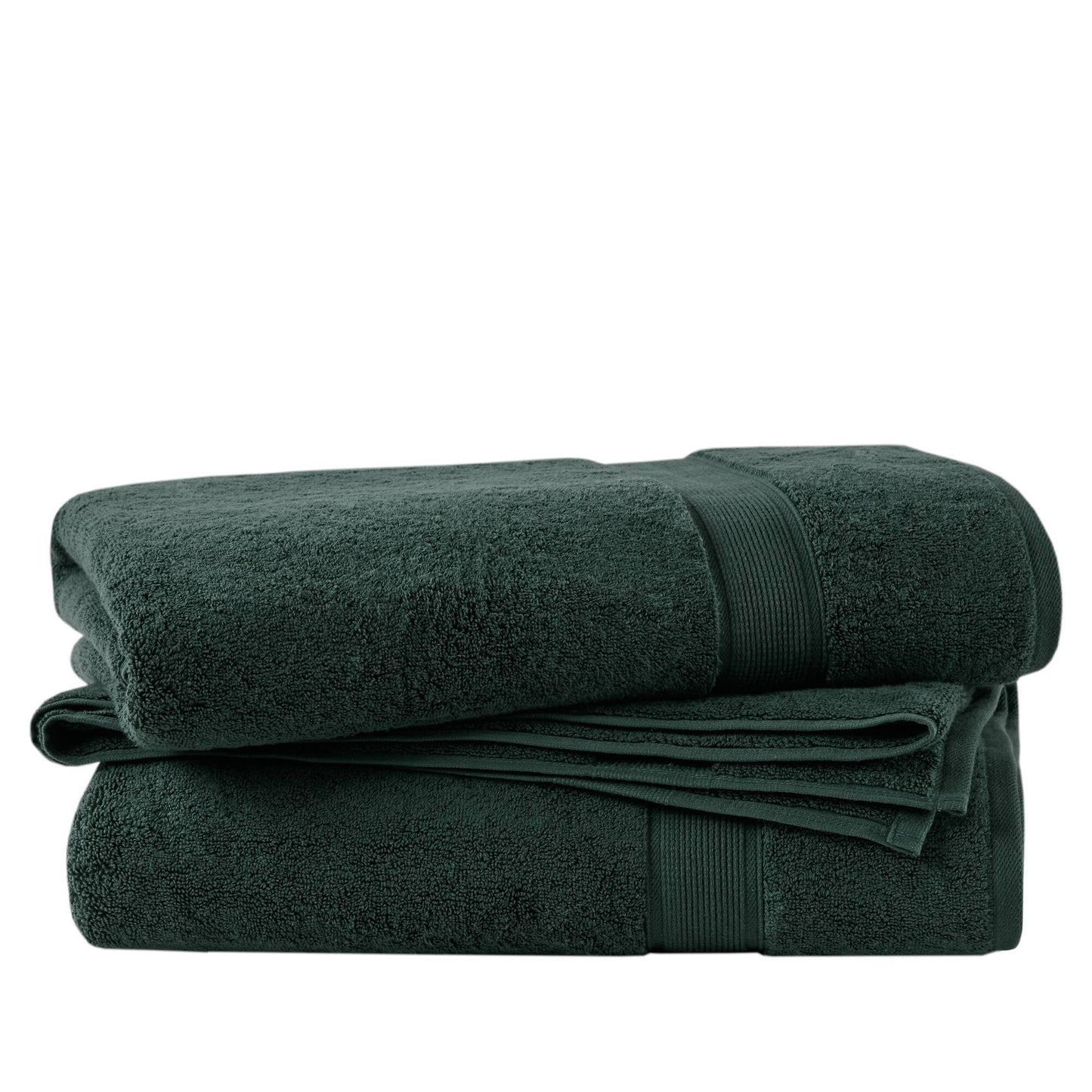 800GSM Ultra-Soft Absorbent Towel Set - Dark Green Madison Park Signature