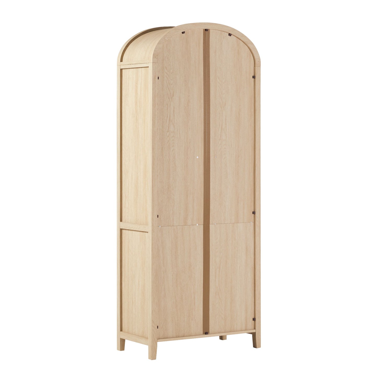 Modern 3 Shelf Open Arched Bookcase Cabinet Walker Edison