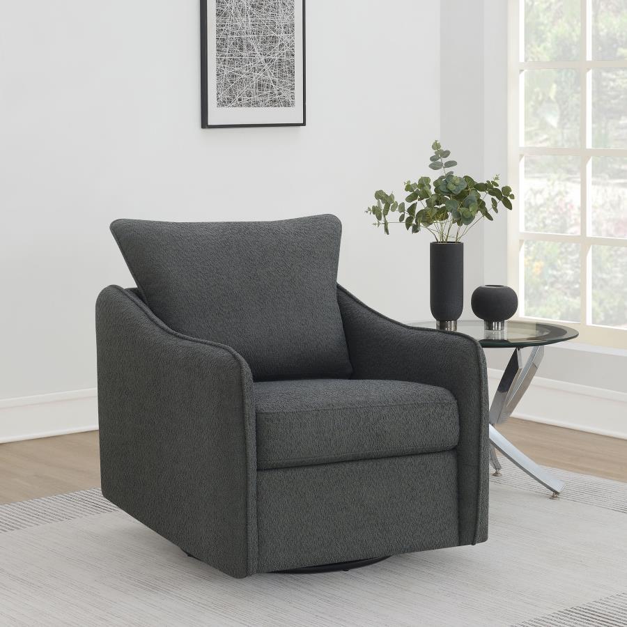 Madia - Upholstered Sloped Arm Swivel Glider Chair Coaster Fine Furniture