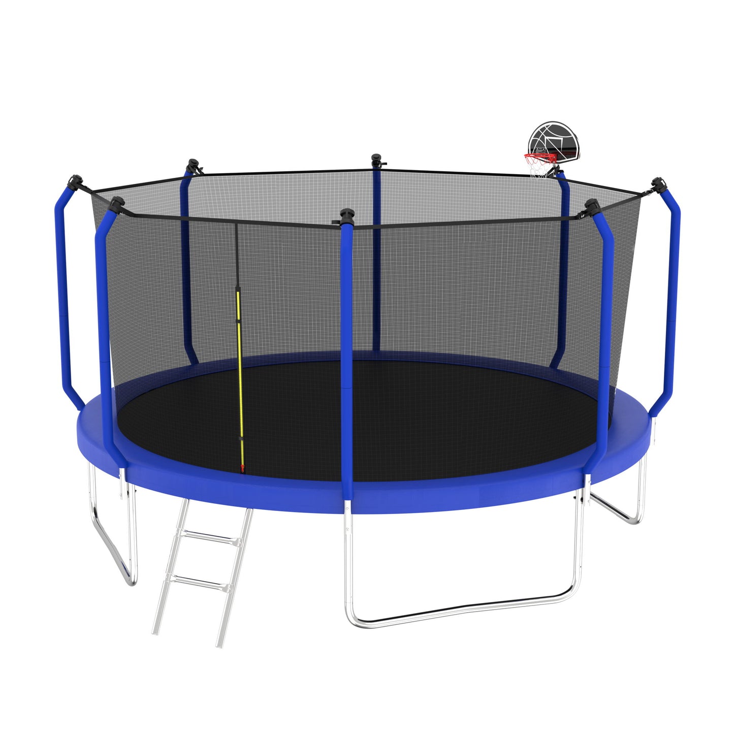 Trampoline With Basketball Hoop, Astm Approved Reinforced Type Outdoor Trampoline With Enclosure Net Daily Nest