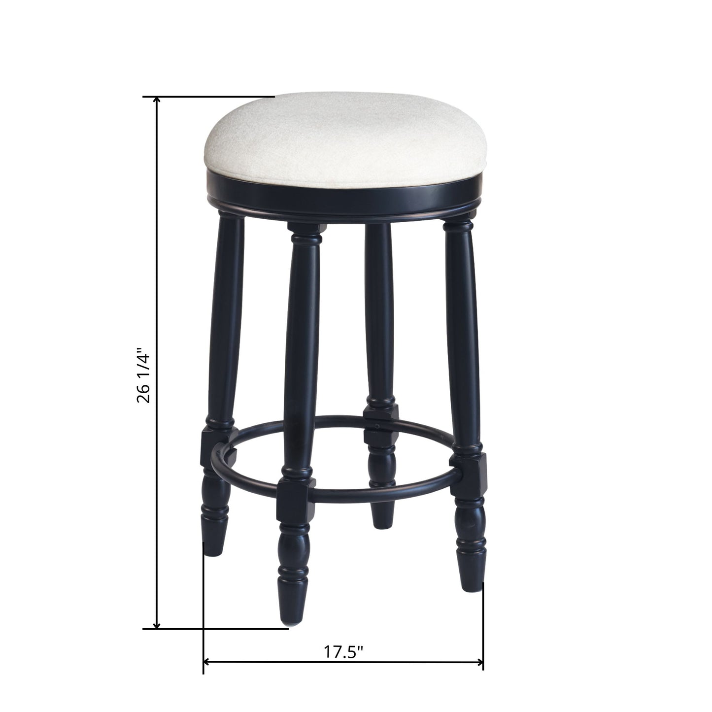360° Swivel Wooden Barstools With Upholstered Seat, Counter Height (Set of 2) Home Essentials