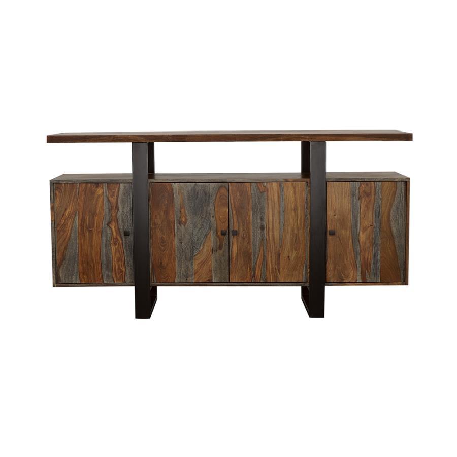 Ditman - 4 Door Solid Wood Sideboard Buffet - Gray Sheesham CoasterElevations