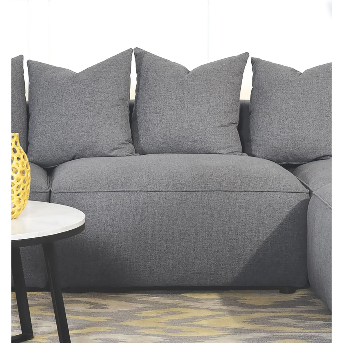 Amherst - Armless Chair With Accent Pillow - Gray Furniture Max