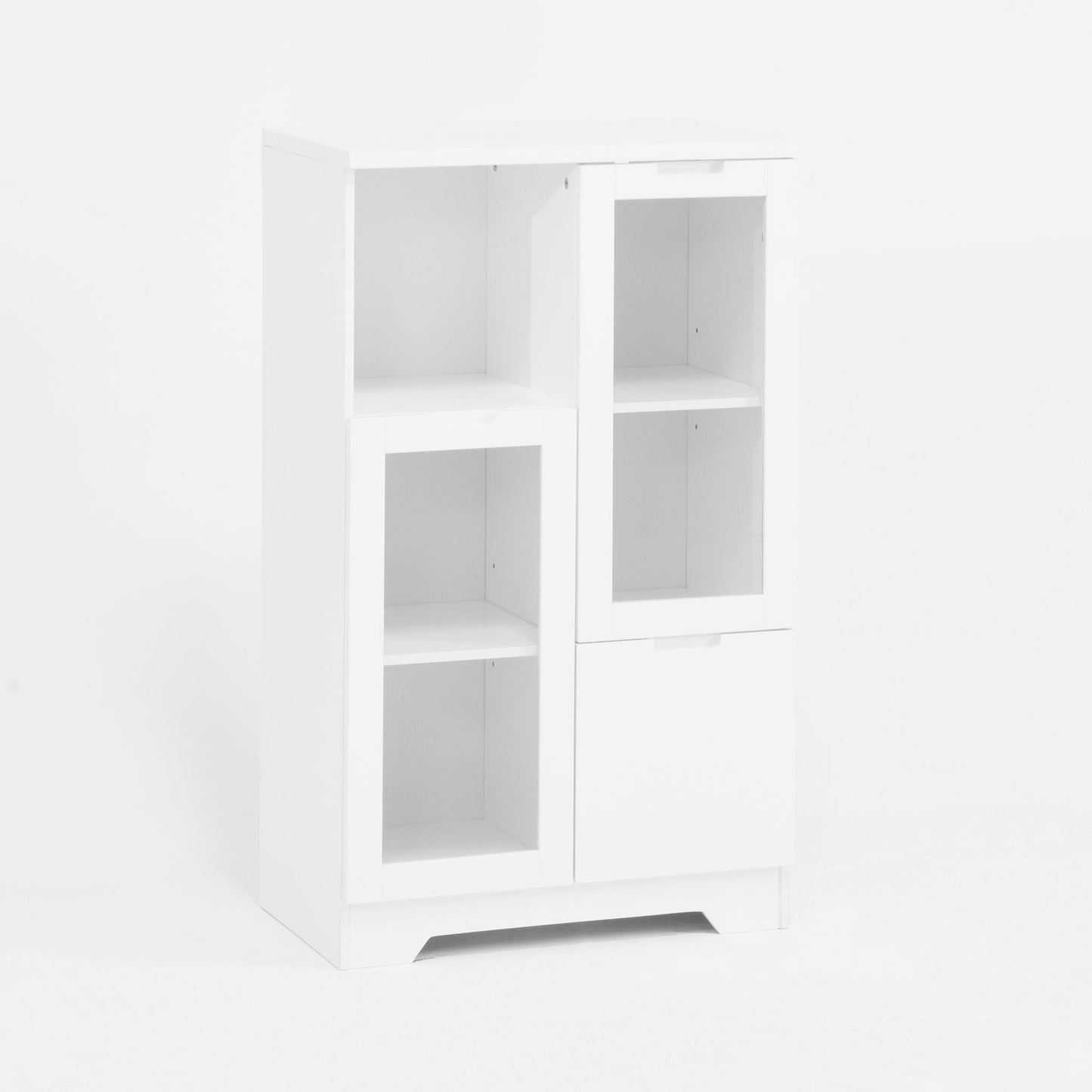 Modern Cabinet With Glass Doors And Drawer Home Essentials